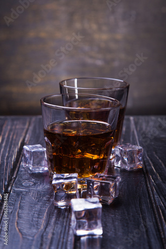 old whisky and ice
