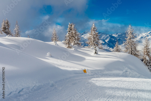 Skiing in the dolomites