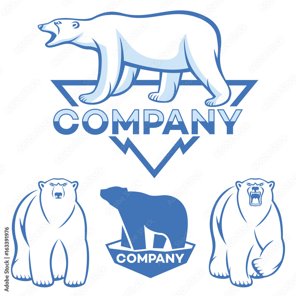 Obraz premium polar bear logo