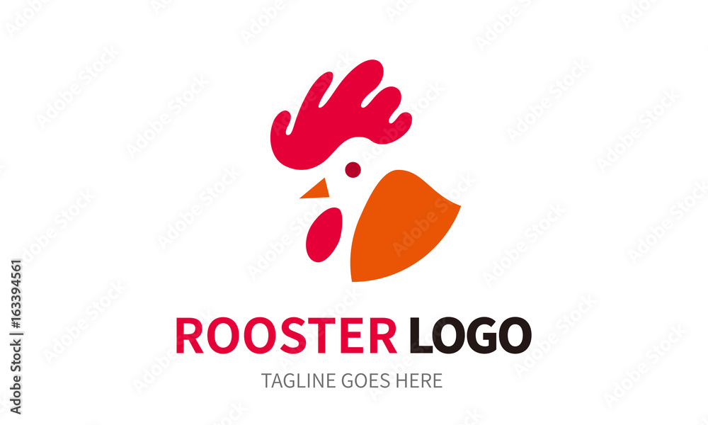 Rooster Logo - vector logo illustration. cock symbol bird minimal logo design template Rooster Logo - vector logo illustration. cock symbol bird minimal logo design template