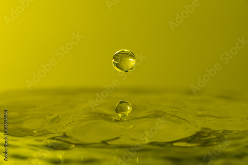 A drop of water create a stunning random water effect.