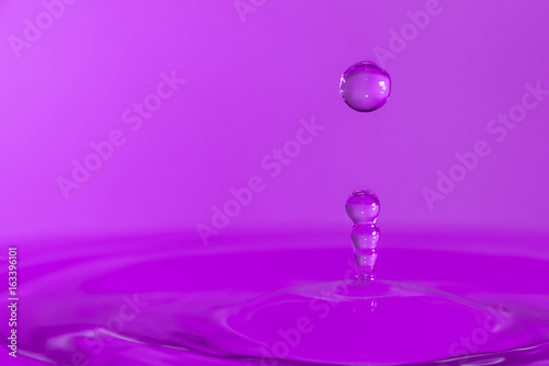 A drop of water create a stunning random water effect.