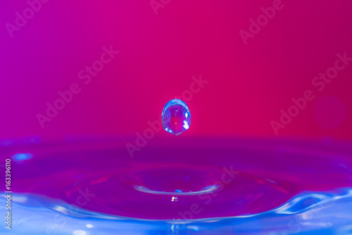 A drop of water create a stunning random water effect.