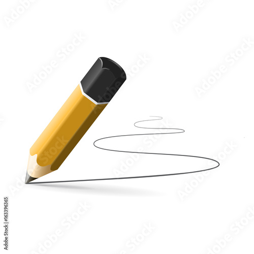 simple pencil with drawn line