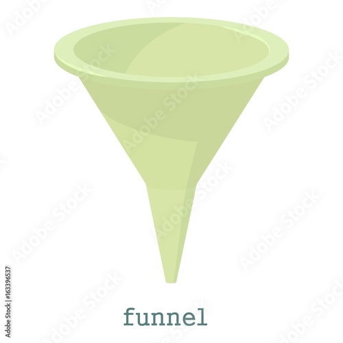 Funnel icon, cartoon style