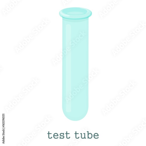 Test tube icon, cartoon style