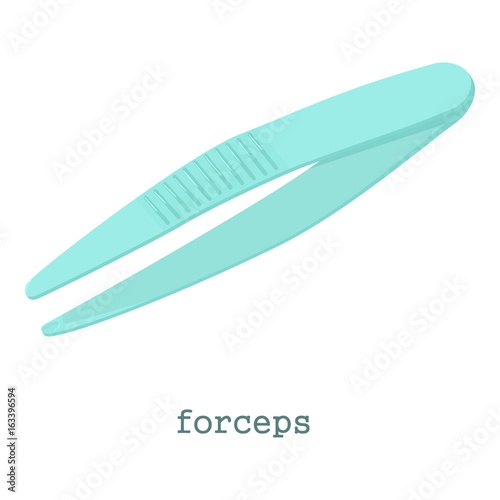 Surgical forceps icon, cartoon style