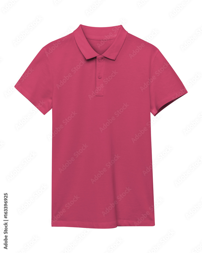 Pink fuchsia polo shirt isolated on white Pink fuchsia polo shirt isolated on white