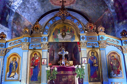 Ancient Mosaics  Basilica Mikhaylovsky Church Vydubytsky Monastery Kiev Ukraine photo