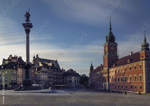 Royal Castle and King Zygmunt Column in old town Warsaw