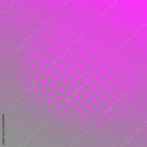 Vector sphere. Abstract technical illustration. 3 D object consi photo