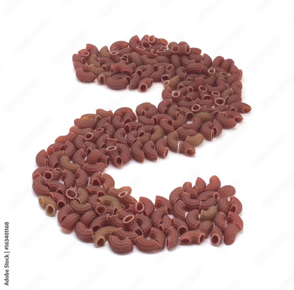 Obraz premium Red pasta on a white background