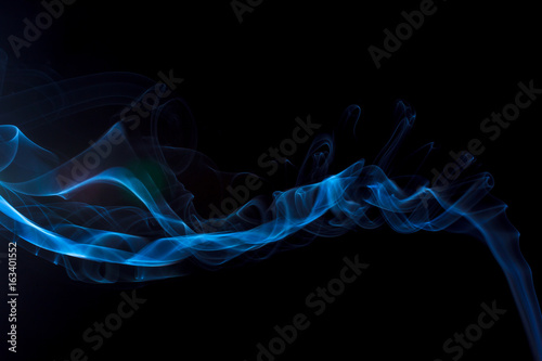 Smoke and Fog on Black Background
