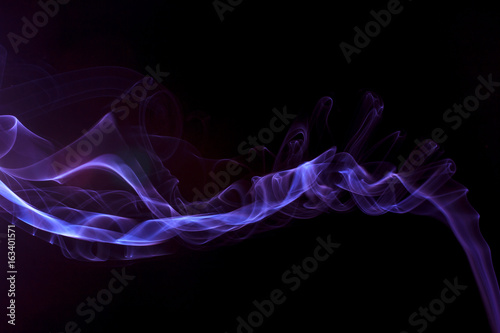 Smoke and Fog on Black Background
