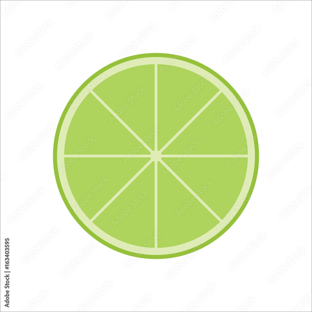 Fresh Juicy Lime Slice Vector Isolated Fresh Juicy Lime Slice Vector Isolated