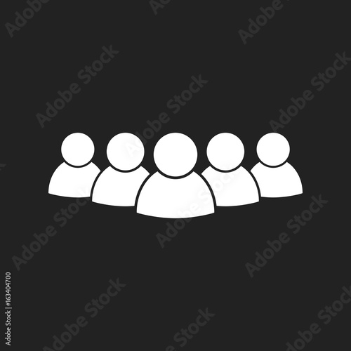 Group of people vector icon. Persons icon illustration.