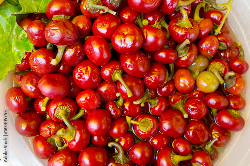 Delicious sweet red pepper pickles