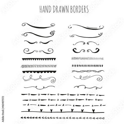 Collection of handdrawn borders