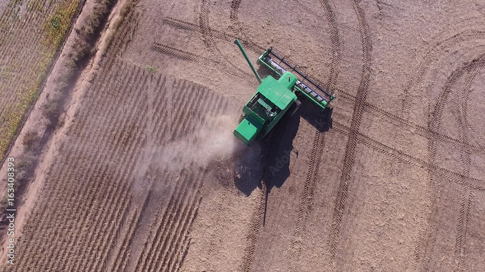  agriculture machine harvesting, Aerial view