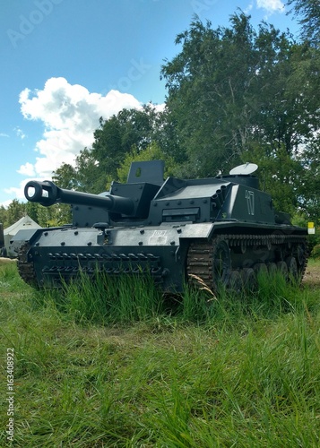 German tank of the Second World War at the exhibition near Voronezh.