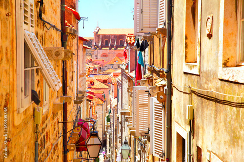 Picturesque street in Dubrovnik photo