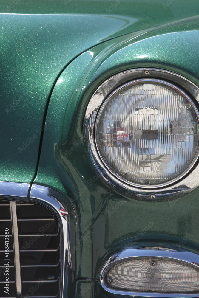 Vintage Car Right Front Grill and Headlight