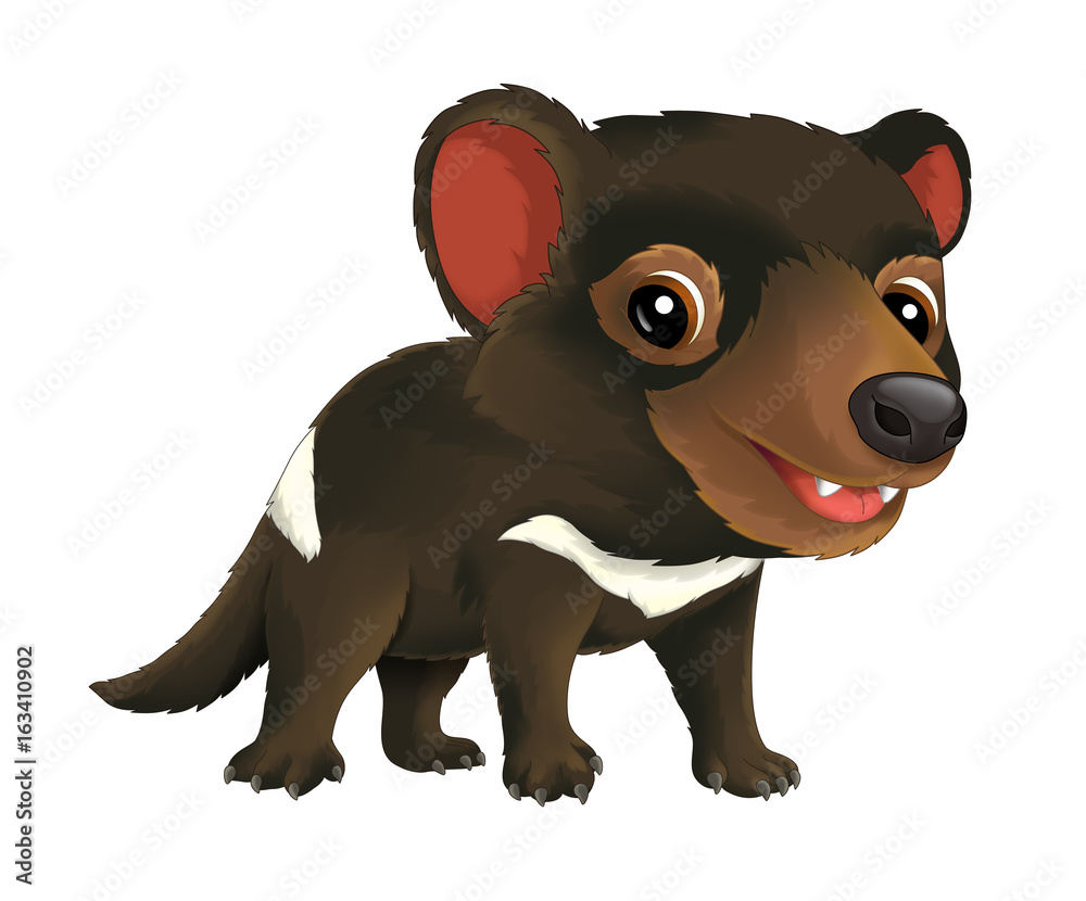 cartoon isolated animal - happy and funny tasmanian devil Stock  Illustration | Adobe Stock