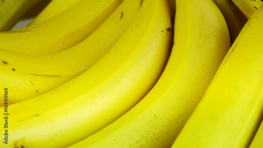 Rotation of delicious banana fruit plate. Rotation of delicious banana fruit plate.