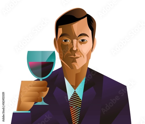 man tasting a cup of wine