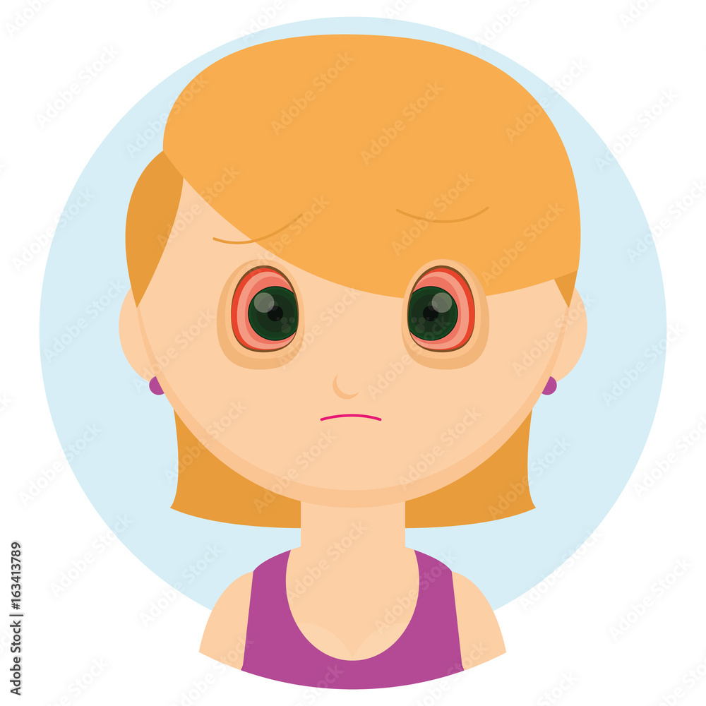 Isolated sick woman Isolated sick woman