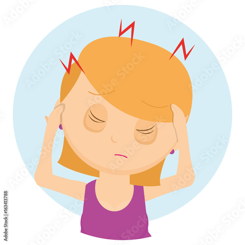 Isolated sick woman