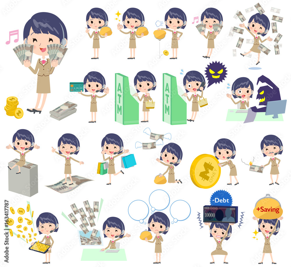 Call center woman money Call center woman money