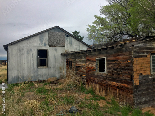 Old abandoned western wooden building left in disrepair