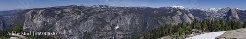 Panoramic view of Yosemite Valley from Sentinal Dome