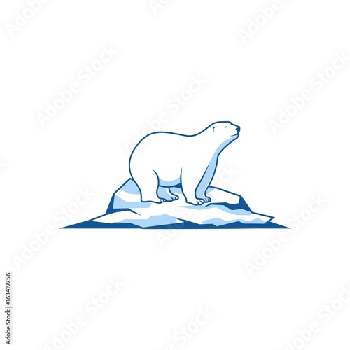 Polar Bear Icon Vector Logo Element