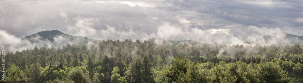 Fog on Green Mountains - Panoramic