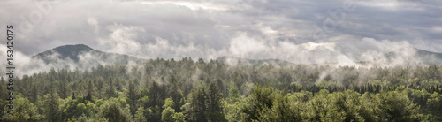 Fog on Green Mountains - Panoramic