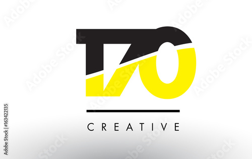 170 Black and Yellow Number Logo Design.