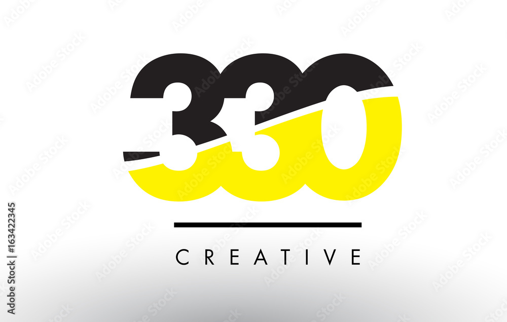 Obraz premium 330 Black and Yellow Number Logo Design.