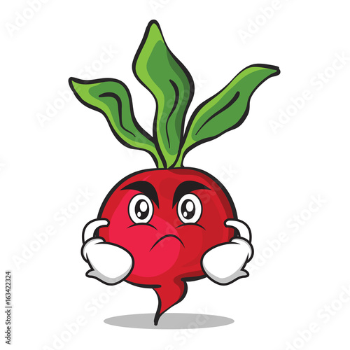 Angry face radish character cartoon collection