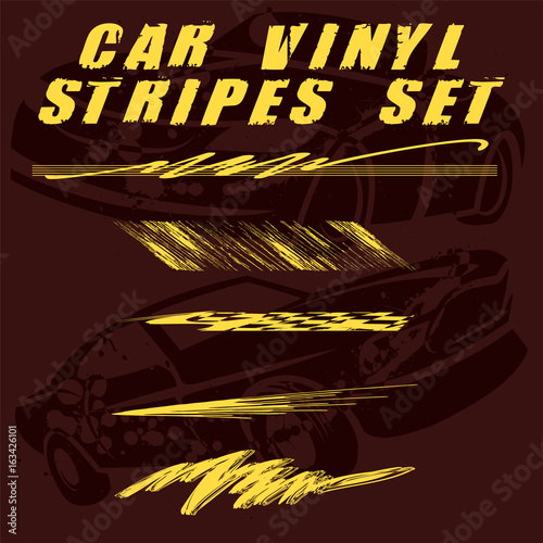 Tribal and cool Car stripe set top print on vinyl and adhesive on vehicle