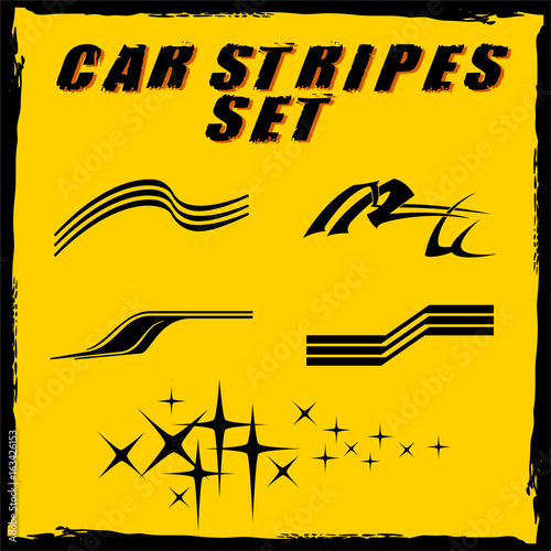 Tribal and cool Car stripe set top print on vinyl and adhesive on vehicle