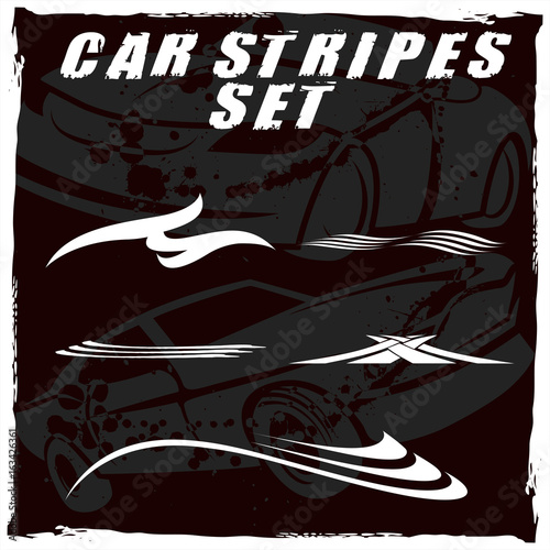 Tribal and cool Car stripe set top print on vinyl and adhesive on vehicle