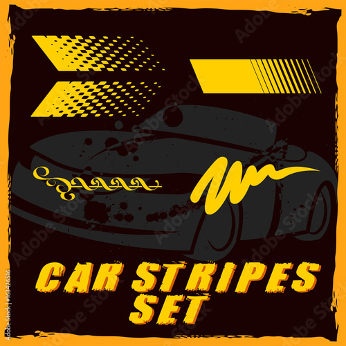 Tribal and cool Car stripe set top print on vinyl and adhesive on vehicle