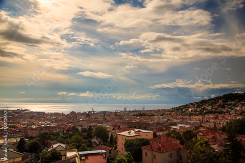 storm over the city of Trieste