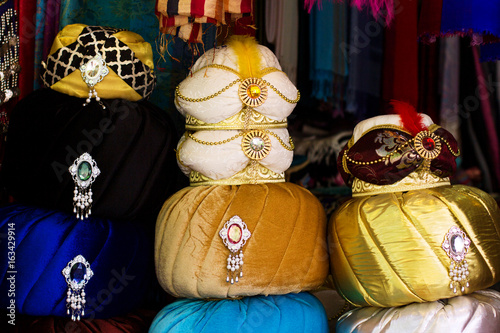 Authentic turban souvenirs in turkish bazaar