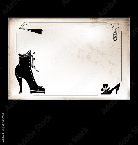 vintage card lady shoes