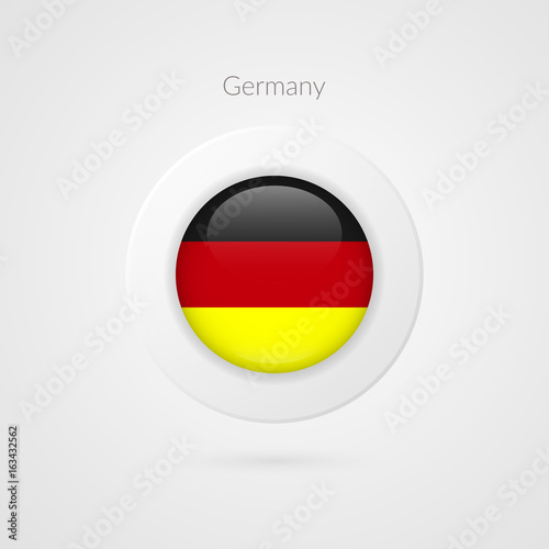 Free Download Vector German flag sign. Isolated Germany circle symbol. European Union country illustration icon for presentation, project, advertisement, sport event, travel, concept, web design, badge, logo - GFXLoad