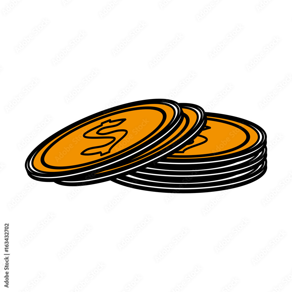 Pile of coins design Pile of coins design