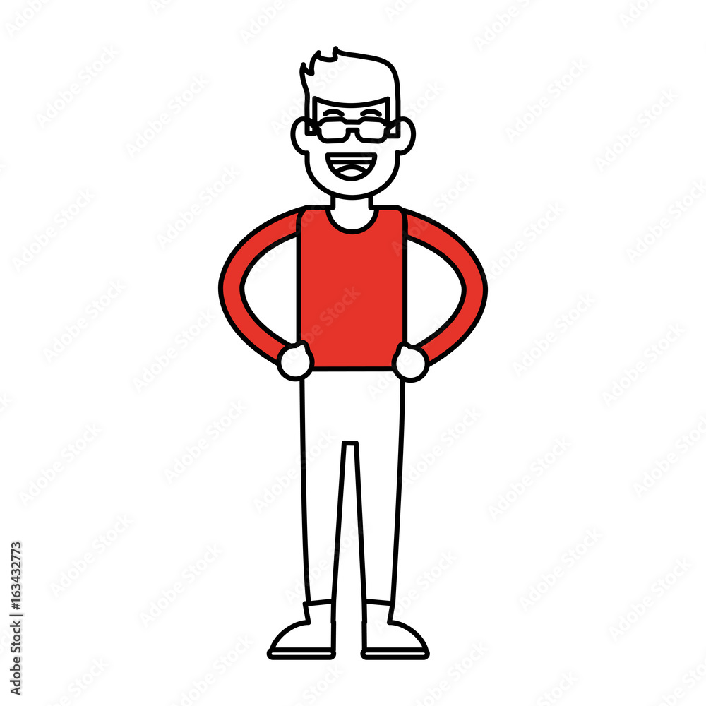 Man with glasses design